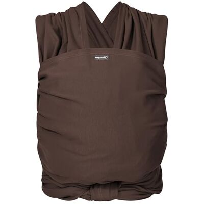 Hoppediz ® Écharpe porte-bébé extensible marron - Publicité Hoppediz ® Écharpe porte-bébé extensible marron - Publicité