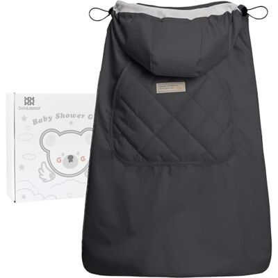 bebear Winter Cover for Baby Carrier Warm Universal Hoodie Baby Carrier Cover for All Seasons(Dark Grey) - Publicité bebear Winter Cover for Baby Carrier Warm Universal Hoodie Baby Carrier Cover for All Seasons(Dark Grey) - Publicité