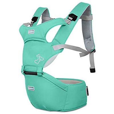 SONARIN Porte bébé Ergonomique avec Siège à Hanche,boucle rotative à papillon,Pur Coton Léger et Respirant/Multiposition:Ventral,Dorsaux,Pour Bebe et Enfant de 3 à 36 Mois(Vert) - Publicité SONARIN Porte bébé Ergonomique avec Siège à Hanche,boucle rotative à papillon,Pur Coton Léger et Respirant/Multiposition:Ventral,Dorsaux,Pour Bebe et Enfant de 3 à 36 Mois(Vert) - Publicité
