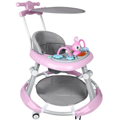 LANTUS Trotteur avec ensemble de jeu et tapis de sol avec 5 positions réglables Idéal comme aide à la marche pour les premiers pas de votre enfant -70 * 70 * 91cm- Rose - Publicité LANTUS Trotteur avec ensemble de jeu et tapis de sol avec 5 positions réglables Idéal comme aide à la marche pour les premiers pas de votre enfant -70 * 70 * 91cm- Rose - Publicité