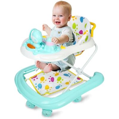 LANTUS Trotteur Marche Bebe Pliable avec 3 Hauteur Réglable, Siège et Plateau Amovible, Garçon Fille Evolutif 3 en 1, Centre d'Activités pour Tout-petits 6+ Mois,62 * 68 * 36-81cm- Vert - Publicité LANTUS Trotteur Marche Bebe Pliable avec 3 Hauteur Réglable, Siège et Plateau Amovible, Garçon Fille Evolutif 3 en 1, Centre d'Activités pour Tout-petits 6+ Mois,62 * 68 * 36-81cm- Vert - Publicité