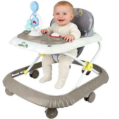 LANTUS Trotteur Bébé 4-en-1 Gris avec fonction pousseur, Trotteur bébé réglable en hauteur et facilement pliable,avec plateau multi-activités interactive avec musique amovible, -67 * 72 * 92cm-Kaki(B) - Publicité LANTUS Trotteur Bébé 4-en-1 Gris avec fonction pousseur, Trotteur bébé réglable en hauteur et facilement pliable,avec plateau multi-activités interactive avec musique amovible, -67 * 72 * 92cm-Kaki(B) - Publicité