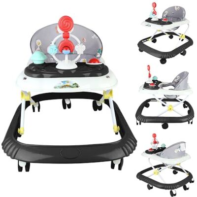 LANTUS Coussin de Siège Lavable pour Enfants de 6 à 18 Mois -Marchette Evolutif Bébé avec Boîte à Musique et Lumières,Trotteur Bébé Pliable 4 en 1 avec Hauteur Réglable, 67 * 72 * 92cm- Noir (B) - Publicité LANTUS Coussin de Siège Lavable pour Enfants de 6 à 18 Mois -Marchette Evolutif Bébé avec Boîte à Musique et Lumières,Trotteur Bébé Pliable 4 en 1 avec Hauteur Réglable, 67 * 72 * 92cm- Noir (B) - Publicité