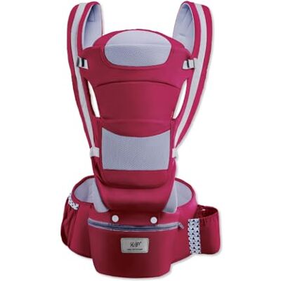 SONARIN 3-en-1 Toutes Saisons Porte-bébé avec Siège à Hanche,Porte Bébé Ergonomique Multifonctionnel Avant et Arrière Porte-bébé Echarpe de Portage Multiposition pour 0-48 Mois(Rouge) - Publicité SONARIN 3-en-1 Toutes Saisons Porte-bébé avec Siège à Hanche,Porte Bébé Ergonomique Multifonctionnel Avant et Arrière Porte-bébé Echarpe de Portage Multiposition pour 0-48 Mois(Rouge) - Publicité