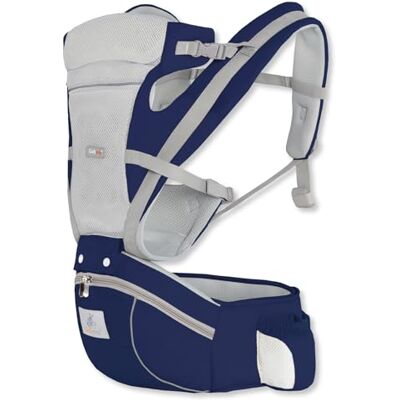 SONARIN Respirant 3-en-1 Porte-bébé avec Siège à Hanche,Porte Bébé Ergonomique Multifonctionnel Avant et Arrière Porte-bébé Echarpe de Portage Multiposition pour 0-36 Mois(Bleu Foncé) - Publicité SONARIN Respirant 3-en-1 Porte-bébé avec Siège à Hanche,Porte Bébé Ergonomique Multifonctionnel Avant et Arrière Porte-bébé Echarpe de Portage Multiposition pour 0-36 Mois(Bleu Foncé) - Publicité