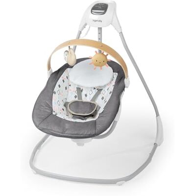 Ingenuity , Balancelle apaisante compacte SimpleComfort d', arc d'activits mobile, sige pivotant, 6 vitesses, pour les 0-9 mois, jusqu' 9 kg Parker - Publicité Ingenuity , Balancelle apaisante compacte SimpleComfort d', arc d'activits mobile, sige pivotant, 6 vitesses, pour les 0-9 mois, jusqu' 9 kg Parker - Publicité