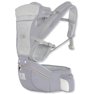 SONARIN Respirant 3-en-1 Porte-bébé avec Siège à Hanche,Porte Bébé Ergonomique Multifonctionnel Avant et Arrière Porte-bébé Echarpe de Portage Multiposition pour 0-36 Mois(Gris) - Publicité SONARIN Respirant 3-en-1 Porte-bébé avec Siège à Hanche,Porte Bébé Ergonomique Multifonctionnel Avant et Arrière Porte-bébé Echarpe de Portage Multiposition pour 0-36 Mois(Gris) - Publicité