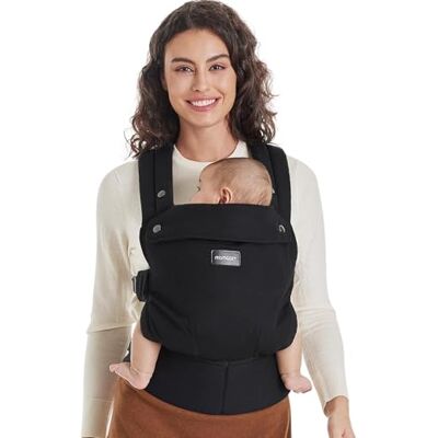 momcozy Porte Bebe Ergonomique 100% Coton, Noir, 3–24 Mois, 3,2–20 kg Porte-bébé physiologique, position M, tour de taille réglable de 64 à 127 cm, soutien dorsal en X et ceinture lombaire en EVA - Publicité momcozy Porte Bebe Ergonomique 100% Coton, Noir, 3–24 Mois, 3,2–20 kg Porte-bébé physiologique, position M, tour de taille réglable de 64 à 127 cm, soutien dorsal en X et ceinture lombaire en EVA - Publicité