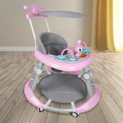 LANTUS Trotteur avec ensemble de jeu et tapis de sol avec 5 positions réglables Idéal comme aide à la marche pour les premiers pas de votre enfant -70 * 70 * 91cm- Rose - Publicité LANTUS Trotteur avec ensemble de jeu et tapis de sol avec 5 positions réglables Idéal comme aide à la marche pour les premiers pas de votre enfant -70 * 70 * 91cm- Rose - Publicité