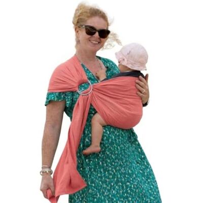 Naturiou Écharpe de Portage Anneaux Simply Sling Douceur Lien Parent-Enfant Renforcé Corail - Publicité Naturiou Écharpe de Portage Anneaux Simply Sling Douceur Lien Parent-Enfant Renforcé Corail - Publicité