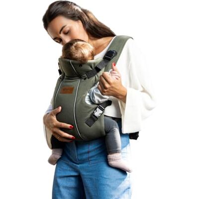 Jane Jané Dual Porte-Bébé Ergonomique, Dès la Naissance (3,5–15 kg), 3 Positions, Rembourré et Respirant, Vert - Publicité Jane Jané Dual Porte-Bébé Ergonomique, Dès la Naissance (3,5–15 kg), 3 Positions, Rembourré et Respirant, Vert - Publicité