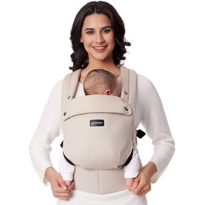 momcozy Porte Bebe Ergonomique 100% Coton,Kaki, 3–24 Mois, 3,2–20 kg Porte-bébé physiologique, position M, tour de taille réglable de 64 à 127 cm, soutien dorsal en X et ceinture lombaire en EVA - Publicité momcozy Porte Bebe Ergonomique 100% Coton,Kaki, 3–24 Mois, 3,2–20 kg Porte-bébé physiologique, position M, tour de taille réglable de 64 à 127 cm, soutien dorsal en X et ceinture lombaire en EVA - Publicité
