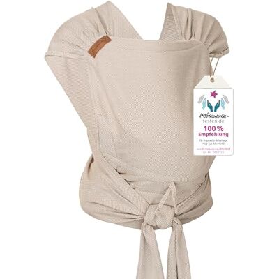 Hoppediz Hop-Tye Advanced, Porte-bébé 4 en 1 dès la naissance, Halfbuckle, 2,5-20 kg, Design Djerba - Publicité Hoppediz Hop-Tye Advanced, Porte-bébé 4 en 1 dès la naissance, Halfbuckle, 2,5-20 kg, Design Djerba - Publicité