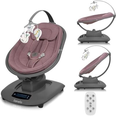 Balançoire pour bébé Lionelo Blossom - 5 Modes, Tissu Bambou - Publicité Balançoire pour bébé Lionelo Blossom - 5 Modes, Tissu Bambou - Publicité