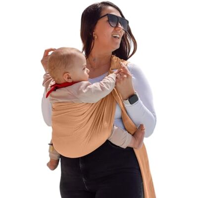 Naturiou Naturioù R'sling Écharpe de Portage Sans Noeud Tissu Mesh Anti-Chaleur Léger et Compact pour Voyage Orange Pastel - Publicité Naturiou Naturioù R'sling Écharpe de Portage Sans Noeud Tissu Mesh Anti-Chaleur Léger et Compact pour Voyage Orange Pastel - Publicité