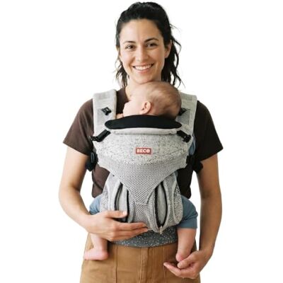 Beco Ventura Porte Bébé Physiologique dès la Naissance jusqu'à 20 kg, Gris Maille stretch recyclée aérée, 3 positions ergonomiques, assise en M zippée, appui-tête et ceinture rembourrée - Publicité Beco Ventura Porte Bébé Physiologique dès la Naissance jusqu'à 20 kg, Gris Maille stretch recyclée aérée, 3 positions ergonomiques, assise en M zippée, appui-tête et ceinture rembourrée - Publicité