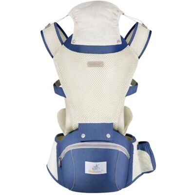 SONARIN Respirant Été Porte-Bébé avec Siège à Hanche,Multifonctionnel 3-en-1 Porte Bébé Ergonomique Avant et Arrière Porte-Bébé Echarpe de Portage pour Nouveau-Né 0-36 Mois(Bleu Foncé) - Publicité SONARIN Respirant Été Porte-Bébé avec Siège à Hanche,Multifonctionnel 3-en-1 Porte Bébé Ergonomique Avant et Arrière Porte-Bébé Echarpe de Portage pour Nouveau-Né 0-36 Mois(Bleu Foncé) - Publicité