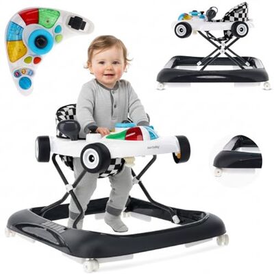 Sun Trotteur Bébé Pliable Interactif 6+ Mois Blanc Butoir de sécurité, boutons, lumières et sons - Publicité Sun Trotteur Bébé Pliable Interactif 6+ Mois Blanc Butoir de sécurité, boutons, lumières et sons - Publicité
