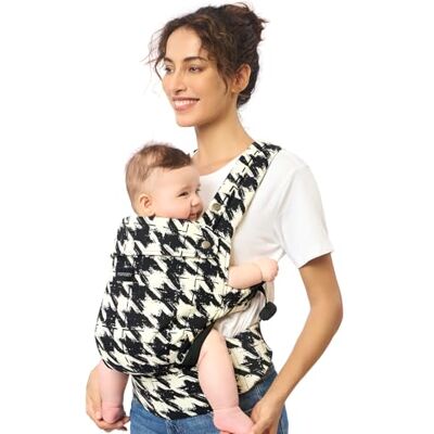 momcozy Porte Bebe Ergonomique 100% Coton,Pied-de-poule, 3–24 Mois, 3,2–20 kg - Publicité momcozy Porte Bebe Ergonomique 100% Coton,Pied-de-poule, 3–24 Mois, 3,2–20 kg - Publicité