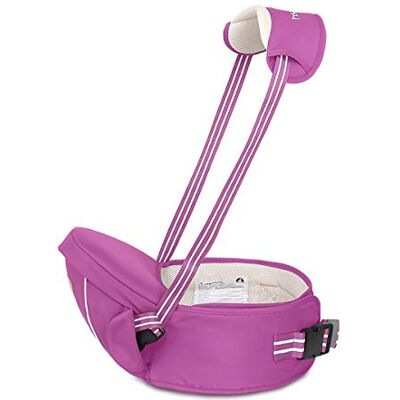 SONARIN Multifonctionnel Hipseat Baby Carrier Porte-bébé,Free Size,Toddler Support de siège de hanche,ceinture de transport avant,4 positions de transport(Violet) - Publicité SONARIN Multifonctionnel Hipseat Baby Carrier Porte-bébé,Free Size,Toddler Support de siège de hanche,ceinture de transport avant,4 positions de transport(Violet) - Publicité