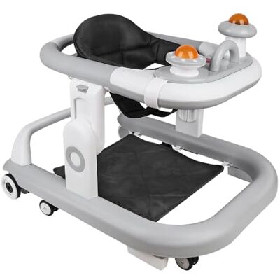 LANTUS Trotteur pour Bébé Pliable avec Hauteur et Vitesse Réglables, Chariot de Marche Bebe avec Centre de Jeux,Tapis de Trampoline Amovible, à partir de 6 mois,70 * 56 * 42cm- Gris - Publicité LANTUS Trotteur pour Bébé Pliable avec Hauteur et Vitesse Réglables, Chariot de Marche Bebe avec Centre de Jeux,Tapis de Trampoline Amovible, à partir de 6 mois,70 * 56 * 42cm- Gris - Publicité