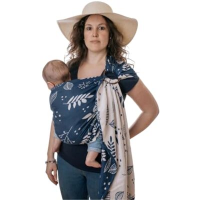 Naturiou Naturioù Ring Sling Écharpe de Portage Sans Noeud Jacquard 100% Coton Vert Motif Réversible Botanie Marine - Publicité Naturiou Naturioù Ring Sling Écharpe de Portage Sans Noeud Jacquard 100% Coton Vert Motif Réversible Botanie Marine - Publicité
