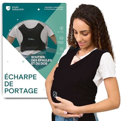 KOALA BABYCARE Une écharpe de portage facile à enfiler, réglable, unisex Porte-bébé multifonctionnel pour jusqu’à 9 kg Noir Design Enregistré KBC® - Publicité KOALA BABYCARE Une écharpe de portage facile à enfiler, réglable, unisex Porte-bébé multifonctionnel pour jusqu’à 9 kg Noir Design Enregistré KBC® - Publicité