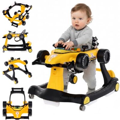 Sun FORMULA RACING Trotteur Bébé Pliable 3-en-1 6+ Mois Jaune Jouets d'activités, lumières, mélodies et hauteur réglable - Publicité Sun FORMULA RACING Trotteur Bébé Pliable 3-en-1 6+ Mois Jaune Jouets d'activités, lumières, mélodies et hauteur réglable - Publicité
