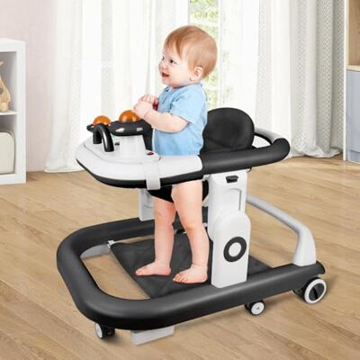 LANTUS Trotteur Bébé 5 en 1, 5 Niveaux Coussin de Siège Lavable pour Enfants de 6 à 18 Mois Jusqu'à 12 KGRenversement -70 * 56 * 42cm- Noir - Publicité LANTUS Trotteur Bébé 5 en 1, 5 Niveaux Coussin de Siège Lavable pour Enfants de 6 à 18 Mois Jusqu'à 12 KGRenversement -70 * 56 * 42cm- Noir - Publicité
