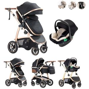 Kakbgee 3 en 1 Poussette Combinée, Poussettes Citadines Avec ECE R129 Siège Auto, Poignée Réglable en Hauteur Poussette Bébé, Châssis en Aluminium Haute vue Poussette pour Nouveau (22KG, 0-4Ans) - Publicité Kakbgee 3 en 1 Poussette Combinée, Poussettes Citadines Avec ECE R129 Siège Auto, Poignée Réglable en Hauteur Poussette Bébé, Châssis en Aluminium Haute vue Poussette pour Nouveau (22KG, 0-4Ans) - Publicité