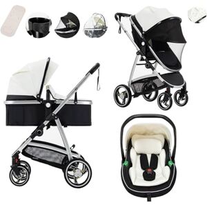 Lnhcrbs Poussette 3 En 1, Poussette Tout Terrain Avec Habillage Pluie Porte-Gobelet,Poussette Compacte Avec Châssis En Aluminium Pliable d'Une Seule Main Convient Pour 0-4 Ans (22kg) - Publicité Lnhcrbs Poussette 3 En 1, Poussette Tout Terrain Avec Habillage Pluie Porte-Gobelet,Poussette Compacte Avec Châssis En Aluminium Pliable d'Une Seule Main Convient Pour 0-4 Ans (22kg) - Publicité
