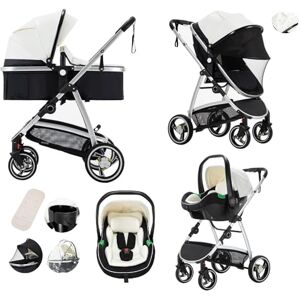 Lnhcrbs Poussette 3 en 1, Poussette Compacte Avec Châssis en Aluminium Pliable d'Une Seule Main, Poussette Bebe Avec Habillage Pluie Porte-Gobelet Convient Pour 0-4 Ans (22kg) - Publicité Lnhcrbs Poussette 3 en 1, Poussette Compacte Avec Châssis en Aluminium Pliable d'Une Seule Main, Poussette Bebe Avec Habillage Pluie Porte-Gobelet Convient Pour 0-4 Ans (22kg) - Publicité