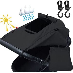LIBRNTY Pare soleil poussette,Poussette protection soleil,Anti uv poussette,Clip Poussette Universel,Crochets Rotatifs pour Poussette,Anti UV UPF50,étanche,pour Nacelle,Landau,(Noir + 2 crochets) - Publicité LIBRNTY Pare soleil poussette,Poussette protection soleil,Anti uv poussette,Clip Poussette Universel,Crochets Rotatifs pour Poussette,Anti UV UPF50,étanche,pour Nacelle,Landau,(Noir + 2 crochets) - Publicité
