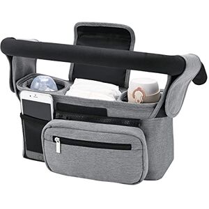 momcozy Organisateur de Poussette et Landau, Sac de Rangement Universel pour Poussette avec 2 Porte-Gobelets Porte-Bouteilles Isolés, Poche Grande Capacité pour Téléphone et pour Bébé Accessoire, Gris - Publicité momcozy Organisateur de Poussette et Landau, Sac de Rangement Universel pour Poussette avec 2 Porte-Gobelets Porte-Bouteilles Isolés, Poche Grande Capacité pour Téléphone et pour Bébé Accessoire, Gris - Publicité