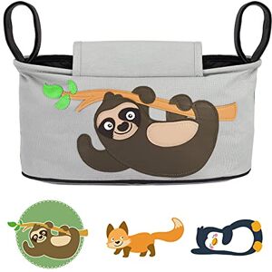 GLÜCKSWOLKE Sac Organisateur Poussette – 6 Motifs I Sac pour Landau I Pochette avec Distributeur de Lingettes et Porte-Gobelets I Baby Bebe Accessoire I Sacoche de Rangement Motif Paresseux Gris - Publicité GLÜCKSWOLKE Sac Organisateur Poussette – 6 Motifs I Sac pour Landau I Pochette avec Distributeur de Lingettes et Porte-Gobelets I Baby Bebe Accessoire I Sacoche de Rangement Motif Paresseux Gris - Publicité