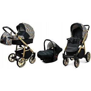 BabyLux - CLASSIC GOLD 3 Em 1 - Cadre Or - Ajustable Pliable - Poussette - Publicité BabyLux - CLASSIC GOLD 3 Em 1 - Cadre Or - Ajustable Pliable - Poussette - Publicité