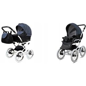 BabyLux - MARGARET - Blanc - Noir Gris - Poussette - Publicité BabyLux - MARGARET - Blanc - Noir Gris - Poussette - Publicité