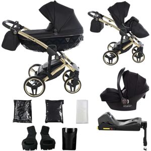 JUNAMA Poussette Diamond S 2en1 3en1 4en1 (02 noir et or, 4en1 avec base ISOFIX) - Publicité JUNAMA Poussette Diamond S 2en1 3en1 4en1 (02 noir et or, 4en1 avec base ISOFIX) - Publicité