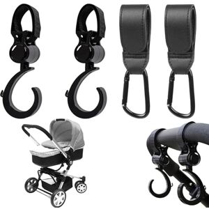 CUVZORA Lot de 4 crochets de poussette avec mousqueton, organiseur pour sac à langer et roue de course, accessoires pratiques pour ABC Baby, Bugaboo, Thule Chariot Cross 2 (noir) - Publicité CUVZORA Lot de 4 crochets de poussette avec mousqueton, organiseur pour sac à langer et roue de course, accessoires pratiques pour ABC Baby, Bugaboo, Thule Chariot Cross 2 (noir) - Publicité
