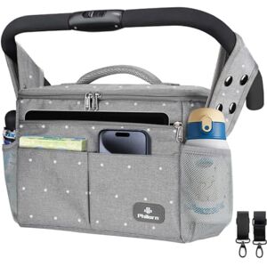 PHILORN Sac de Landau Grand Organisateur Poussette Bébé avec Isolé Porte Bouteilles Bretelles Sac de Console Parent Fixation Facile de 3 Façons de Transporter - Publicité PHILORN Sac de Landau Grand Organisateur Poussette Bébé avec Isolé Porte Bouteilles Bretelles Sac de Console Parent Fixation Facile de 3 Façons de Transporter - Publicité