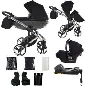 JUNAMA Poussette Diamond S 2en1 3en1 4en1 (01 noir et argent, 4en1 avec base ISOFIX) - Publicité JUNAMA Poussette Diamond S 2en1 3en1 4en1 (01 noir et argent, 4en1 avec base ISOFIX) - Publicité