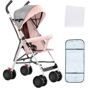 OHMG Poussette pour enfant, petite poussette pliable, réglage du dos et du repose-pieds, frein arrière, ceinture à 5 points, pliage facile d'une seule main, poussette de voyage pour bébé - Publicité OHMG Poussette pour enfant, petite poussette pliable, réglage du dos et du repose-pieds, frein arrière, ceinture à 5 points, pliage facile d'une seule main, poussette de voyage pour bébé - Publicité