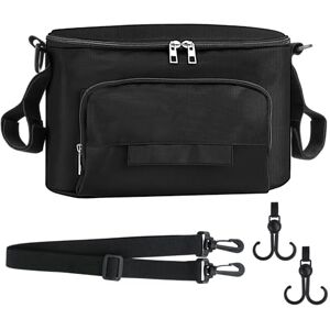 Vylyciy Organisateur de Poussette Universel en Oxford 600D Imperméable, Sac Landau Grande Capacité 32 x 16 x 18,5 cm, 2 Porte-Gobelets Isothermes, Crochet Rotatif & Bandoulière Réglable, Noir - Publicité Vylyciy Organisateur de Poussette Universel en Oxford 600D Imperméable, Sac Landau Grande Capacité 32 x 16 x 18,5 cm, 2 Porte-Gobelets Isothermes, Crochet Rotatif & Bandoulière Réglable, Noir - Publicité