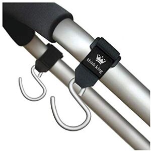 Think King Mighty Buggy Hook Lot de 2 crochets de fixation pour poussette en aluminium avec revêtement antidérapant Noir - Publicité Think King Mighty Buggy Hook Lot de 2 crochets de fixation pour poussette en aluminium avec revêtement antidérapant Noir - Publicité
