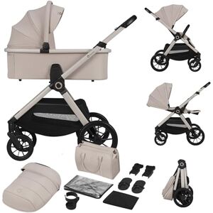 lionelo LAYLA Poussette 2-en-1 0-48 mois jusqu'à 22 kg Nacelle jusqu'à 9 kg, Réglage du dossier et des pieds, AiryDots, Roues pivotantes 360o en PU Absorption totale des chocs Cabine XXL (Beige) - Publicité lionelo LAYLA Poussette 2-en-1 0-48 mois jusqu'à 22 kg Nacelle jusqu'à 9 kg, Réglage du dossier et des pieds, AiryDots, Roues pivotantes 360o en PU Absorption totale des chocs Cabine XXL (Beige) - Publicité