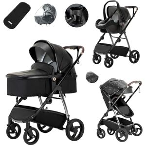 Lnhcrbs Poussette 3 En 1, Poussette Tout Terrain Avec Habillage Pluie Porte-Gobelet,Poussette Compacte Avec Châssis En Aluminium Pliable d'Une Seule Main Convient Pour 0-4 Ans (22kg) - Publicité Lnhcrbs Poussette 3 En 1, Poussette Tout Terrain Avec Habillage Pluie Porte-Gobelet,Poussette Compacte Avec Châssis En Aluminium Pliable d'Une Seule Main Convient Pour 0-4 Ans (22kg) - Publicité