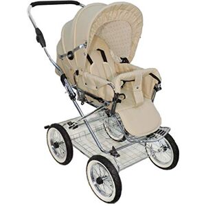 Eichhorn Buggy 419RFS-K045-AIR-0 Poussette de sport avec structure en cuir et hauteur de poussée réglable Roues pneumatiques Beige - Publicité