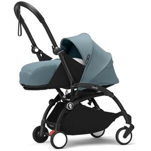 Stokke YOYO3 châssis (Noir) avec Pack nouveau-né YOYO 0+ (Aqua) Comprend un matelas, un harnais à cinq points, une capote extensible, bandoulière rembourrée, et housse de protection - Publicité Stokke YOYO3 châssis (Noir) avec Pack nouveau-né YOYO 0+ (Aqua) Comprend un matelas, un harnais à cinq points, une capote extensible, bandoulière rembourrée, et housse de protection - Publicité