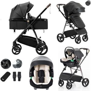 Lnhcrbs Poussette 3 en 1, Poussette Compacte Avec Châssis en Aluminium Pliable d'Une Seule Main, Poussette Bebe Avec Habillage Pluie Porte-Gobelet Convient Pour 0-4 Ans (22kg) - Publicité Lnhcrbs Poussette 3 en 1, Poussette Compacte Avec Châssis en Aluminium Pliable d'Une Seule Main, Poussette Bebe Avec Habillage Pluie Porte-Gobelet Convient Pour 0-4 Ans (22kg) - Publicité