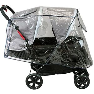 Bambisol Habillage de Pluie pour Poussette Double avec Canopy Transparent - Publicité